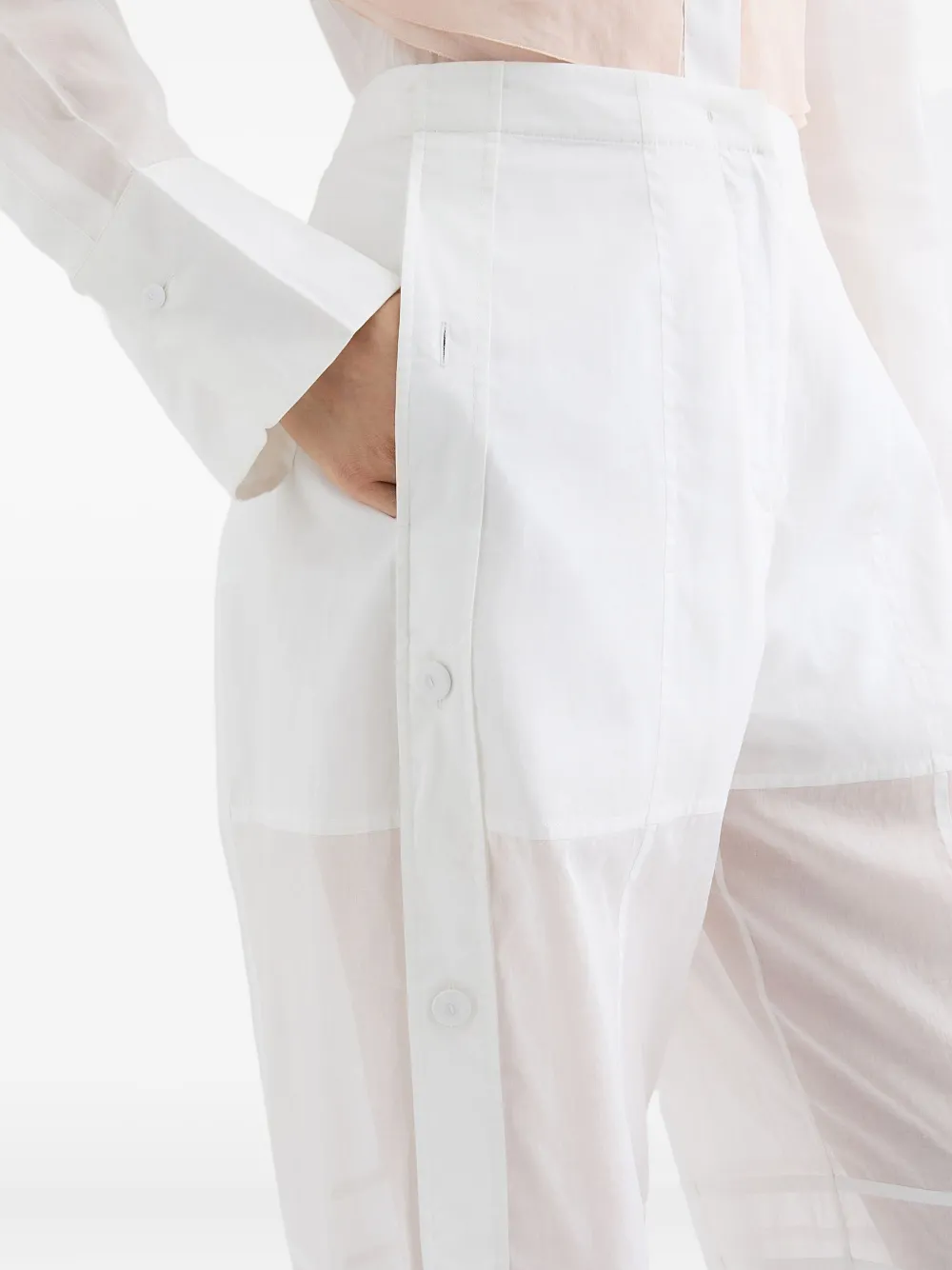 Jil Sander Katoenen broek Wit