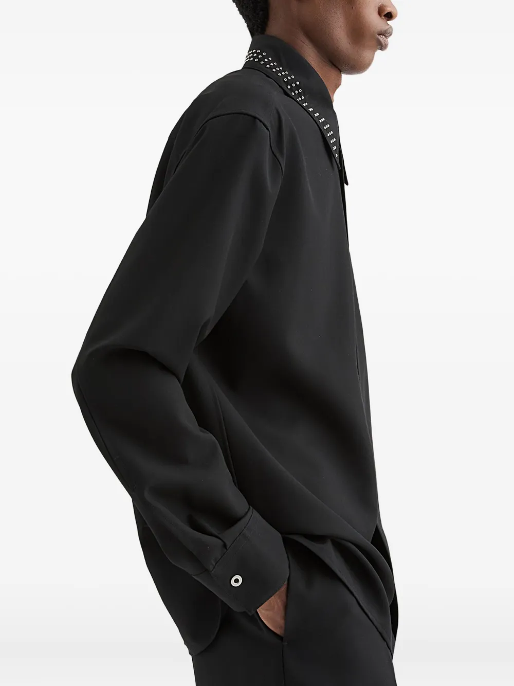 Jil Sander Wollen overhemd Zwart