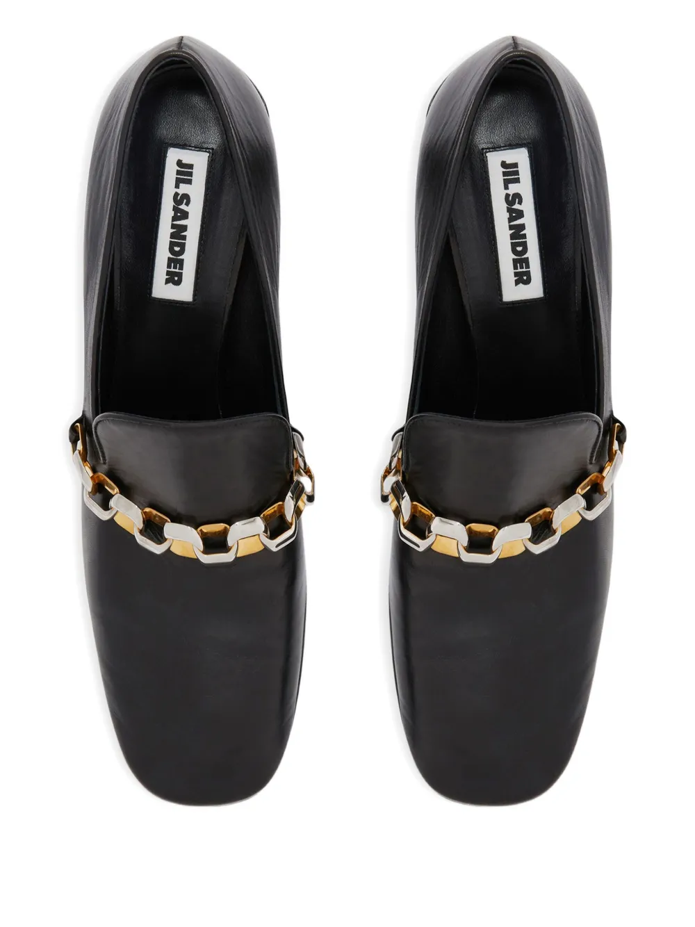 Jil Sander Leren pumps Zwart