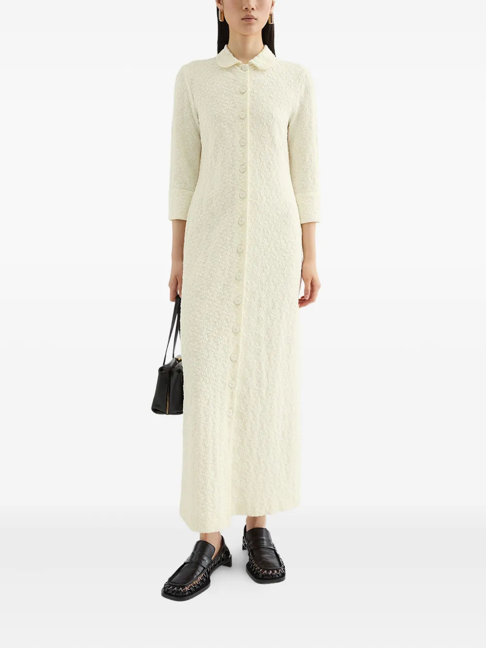 Jil Sander Maxi-jurk met bloemenprint - Beige