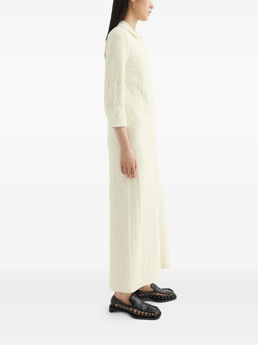 Jil Sander Maxi-jurk met bloemenprint Beige