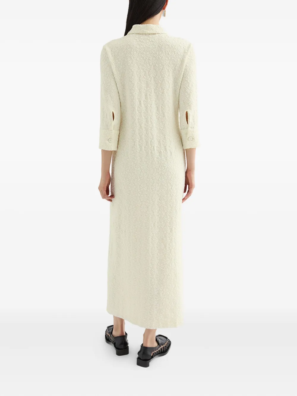 Jil Sander Maxi-jurk met bloemenprint Beige