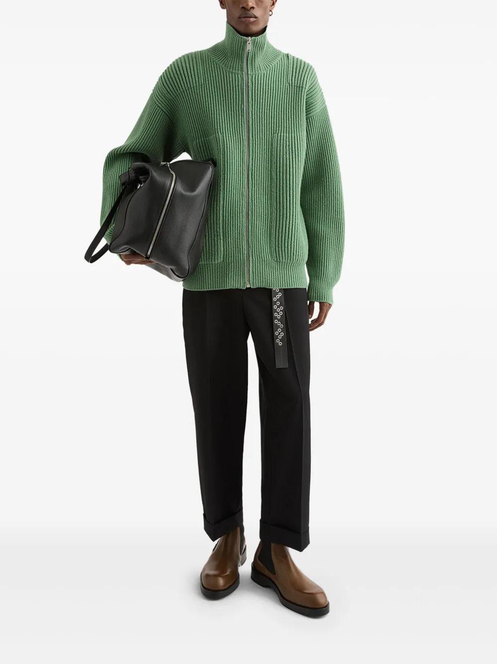 Jil Sander Wollen vest Groen