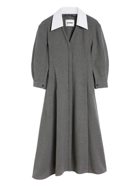 Jil Sander contrasting-collar midi dress