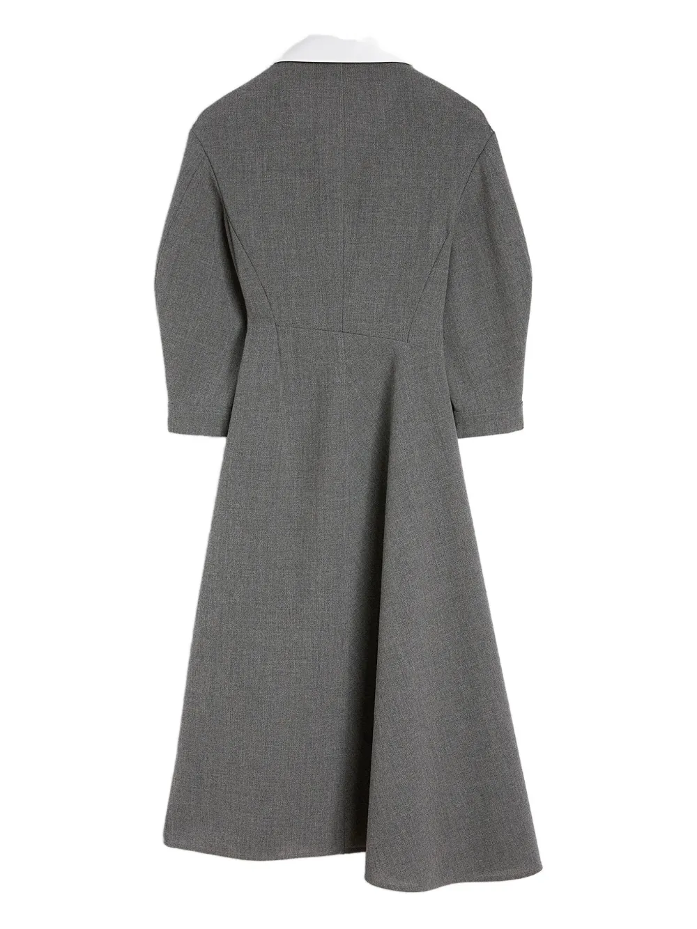 Jil Sander Midi-jurk met contrasterende kraag Grijs