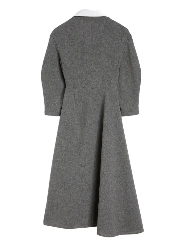 Jil Sander コントラストカラー ミディドレス | グレー