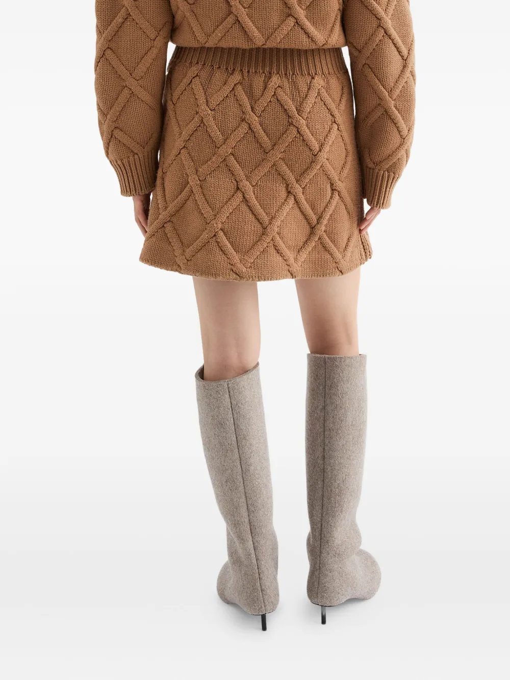Jil Sander Wollen mini-rok Bruin