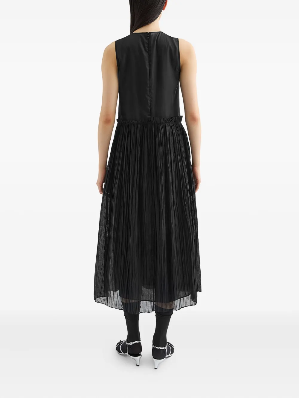 Jil Sander Geplooide jurk Zwart