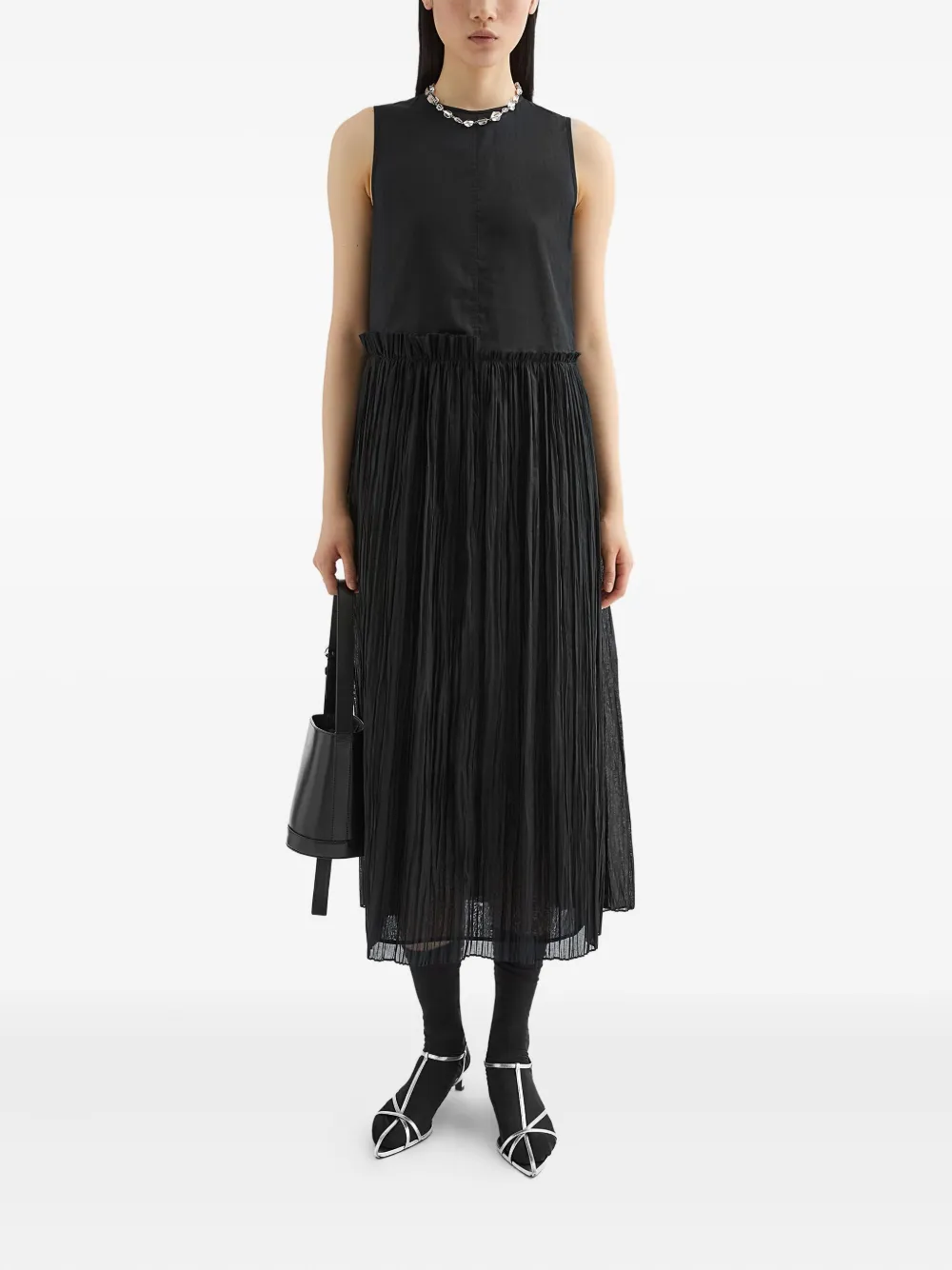 Jil Sander Geplooide jurk Zwart