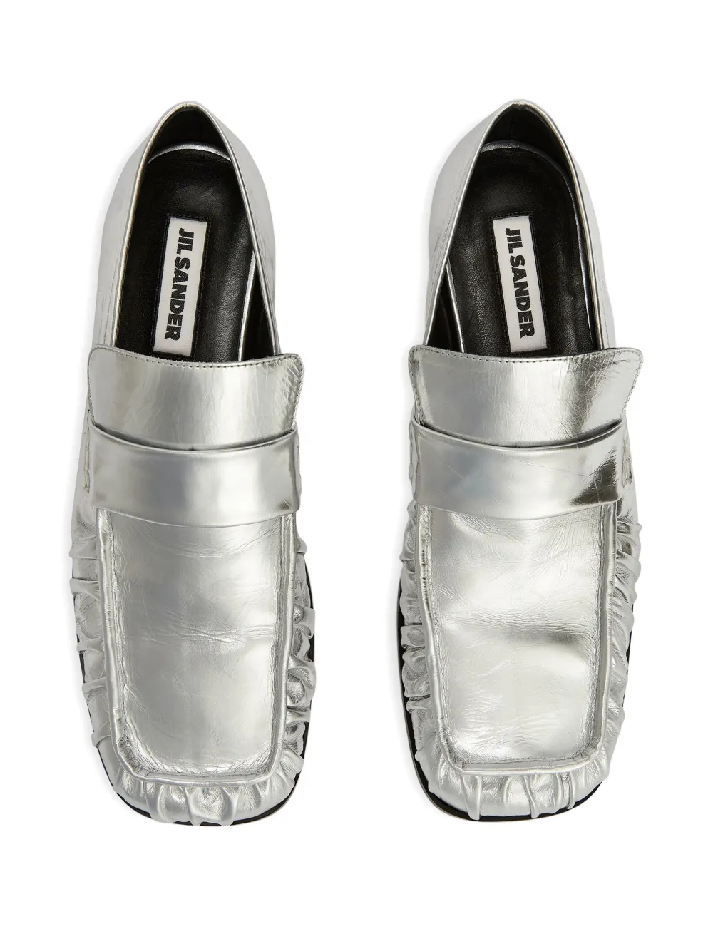 Jil Sander metallic loafers Grey
