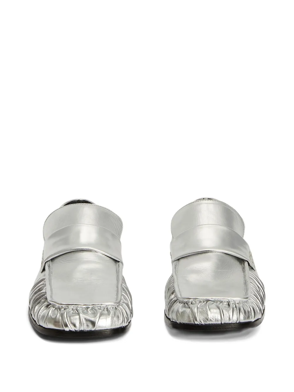 Jil Sander metallic loafers Grey