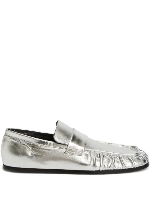 Jil Sander metallic loafers