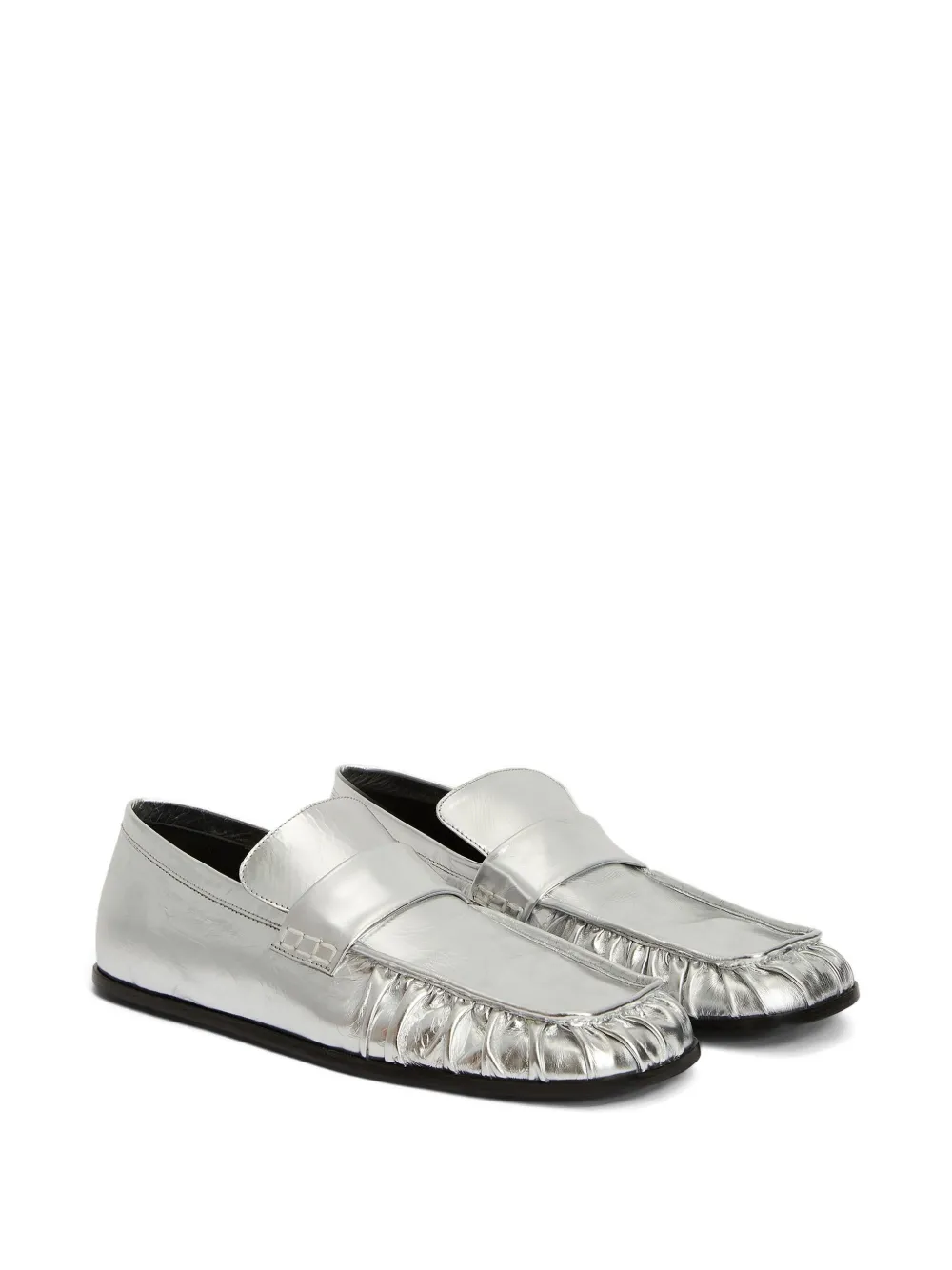 Jil Sander Metallic loafers Grijs