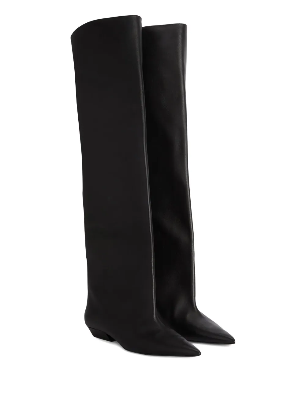 Jil Sander leather knee-high boots Black