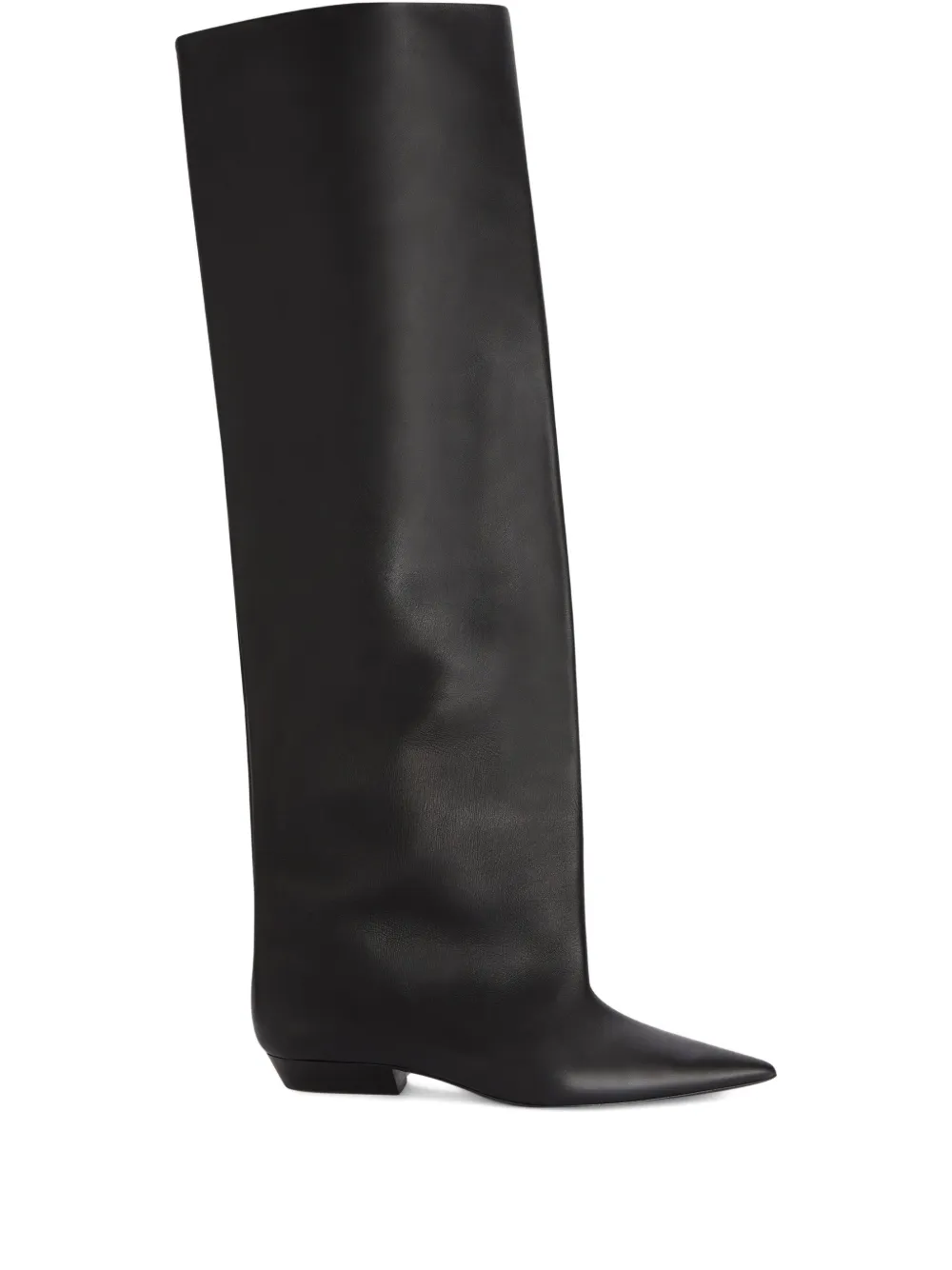 Jil Sander leather knee-high boots Black