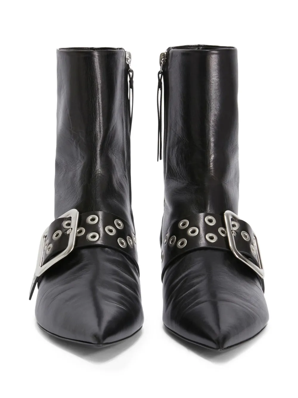Jil Sander leather ankle boots Black