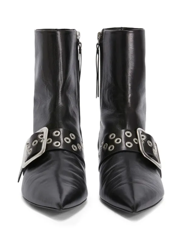 Jil Sander Leather Ankle Boots | Black | FARFETCH ZA