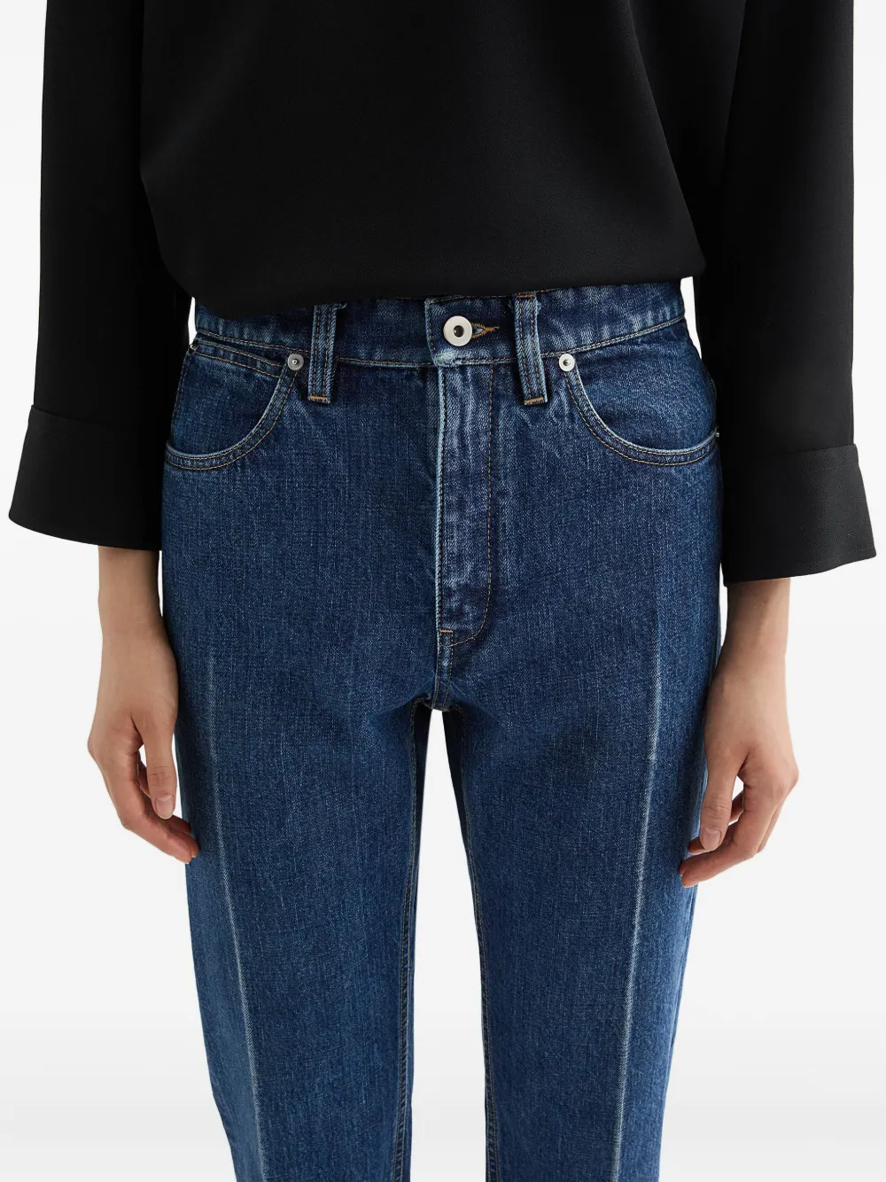Jil Sander Pressed-crease Jeans In Blue