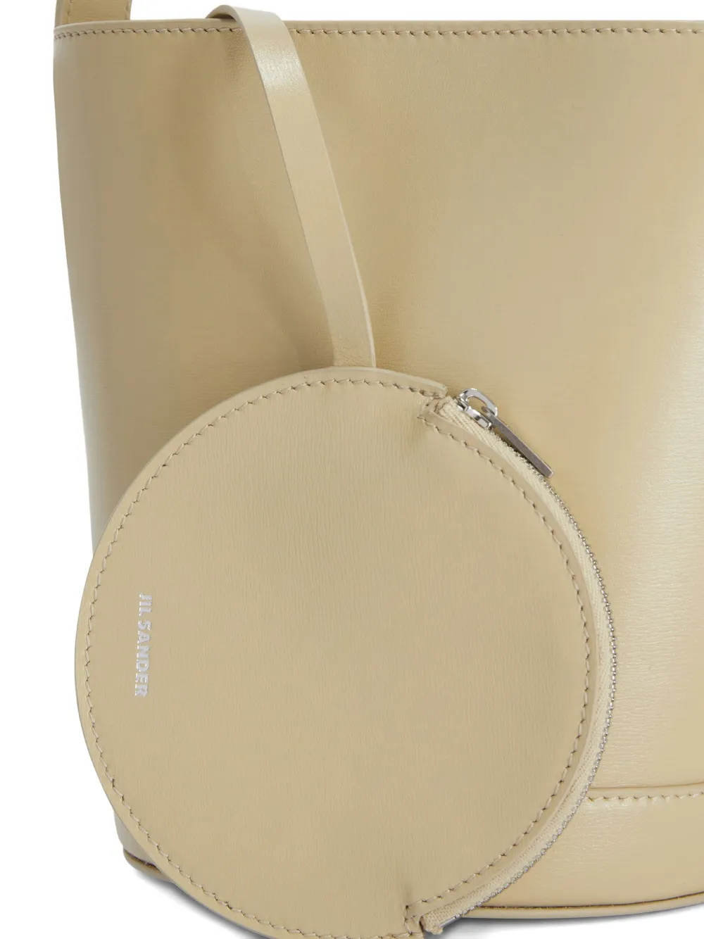 Jil Sander Cannolo bucket-tas Beige