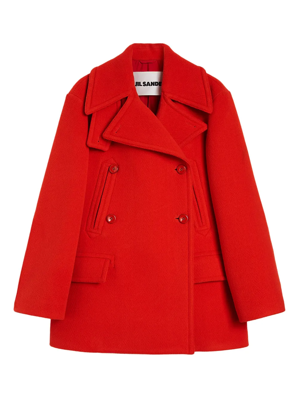 Jil Sander Wollen jas Roze