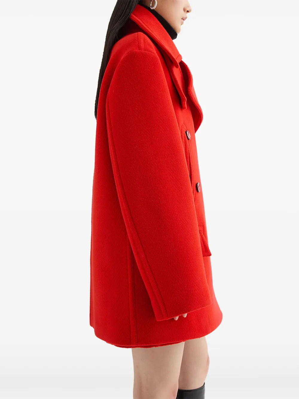 Jil Sander Wollen jas Roze