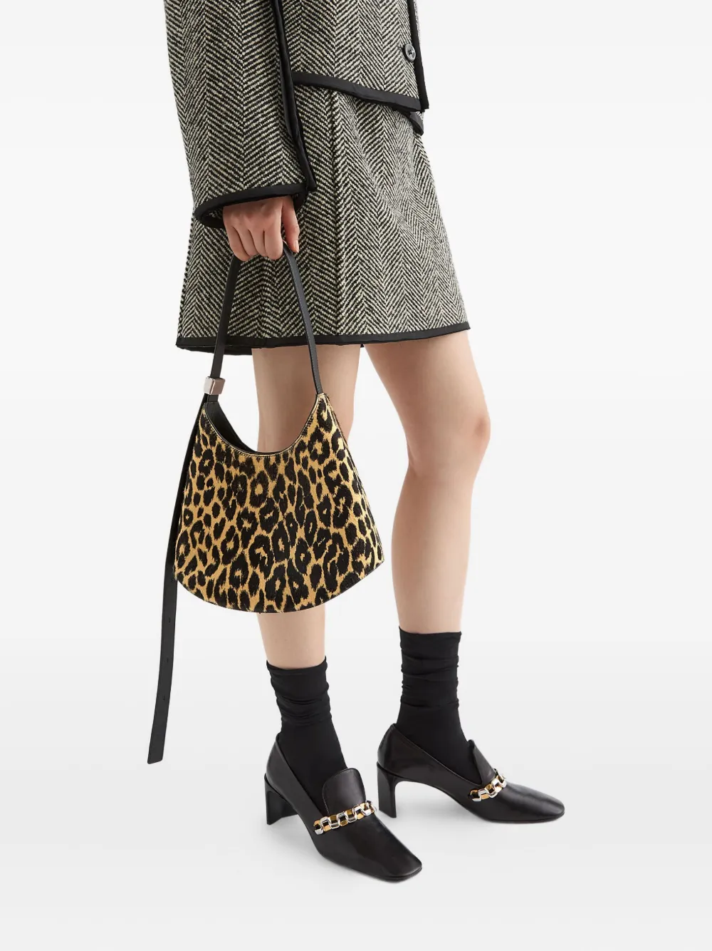 Jil Sander Eldorado kleine schoudertas - Zwart
