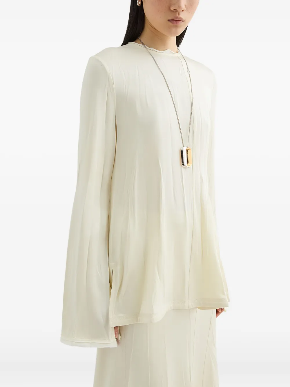 Jil Sander Satijnen shirt Wit