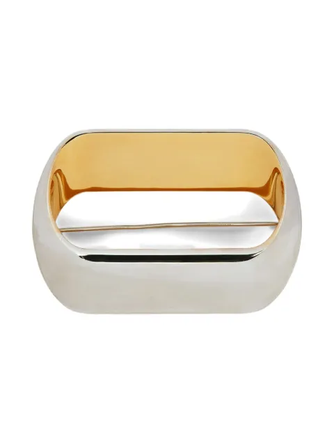Jil Sander broche con diseño de dos tonos