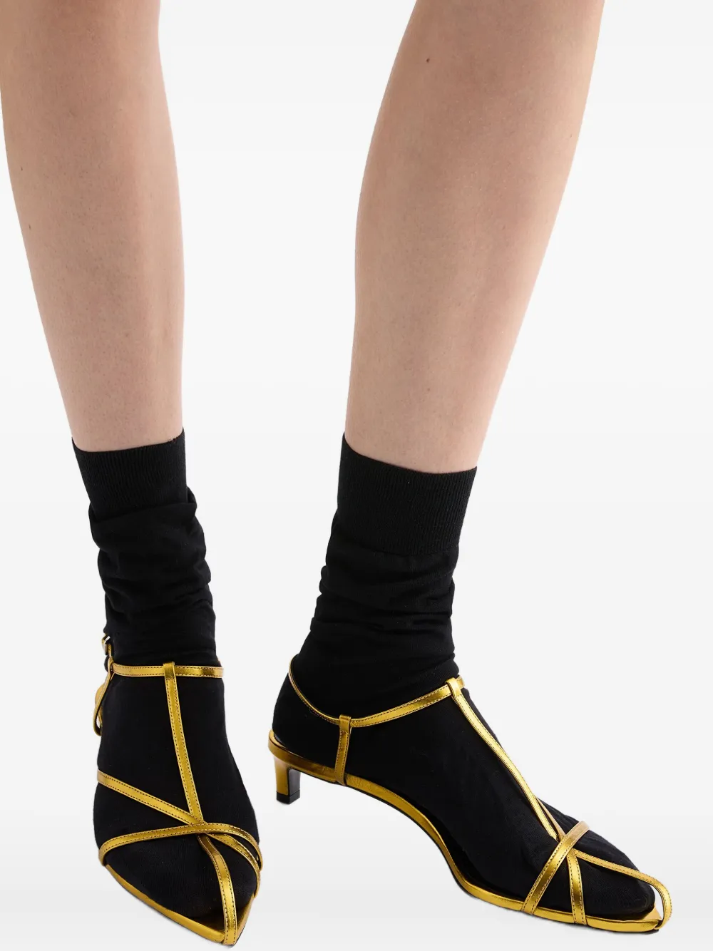 Jil Sander ankle-strap leather sandals Yellow