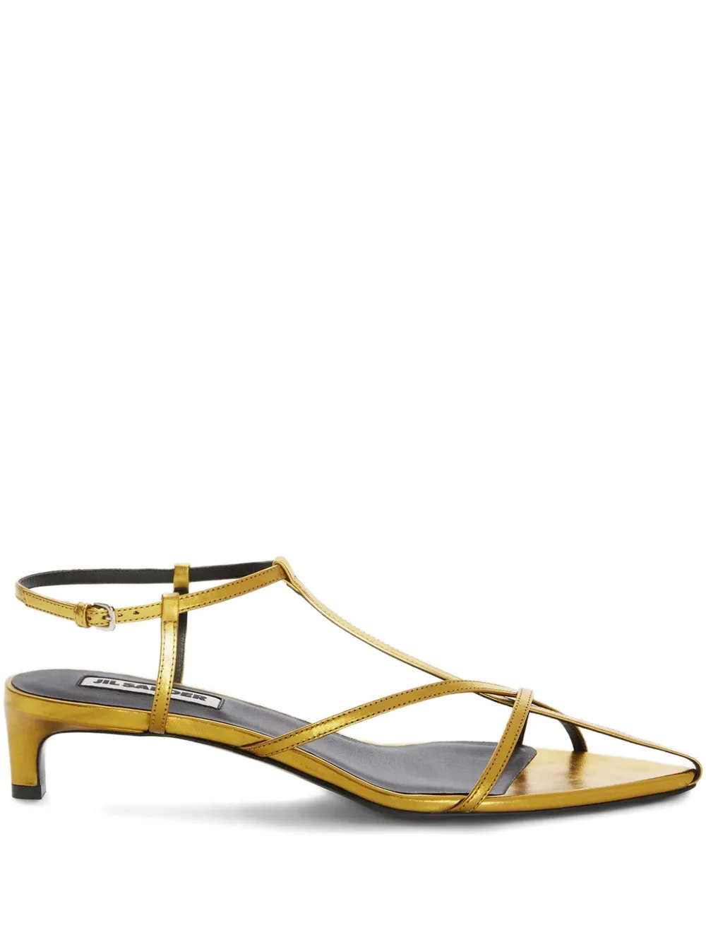 Jil Sander ankle-strap leather sandals Yellow