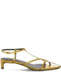 Jil Sander ankle-strap leather sandals - Yellow