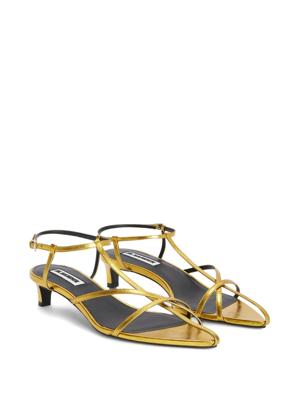Jil Sander ankle-strap leather sandals Yellow