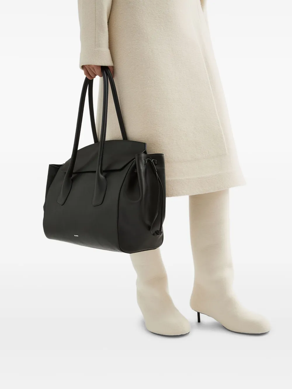 Jil Sander Voyage medium schoudertas Zwart