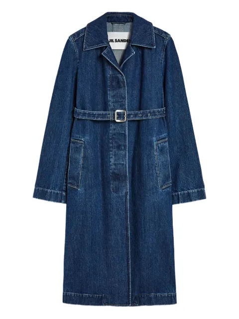 Jil Sander denim trench coat