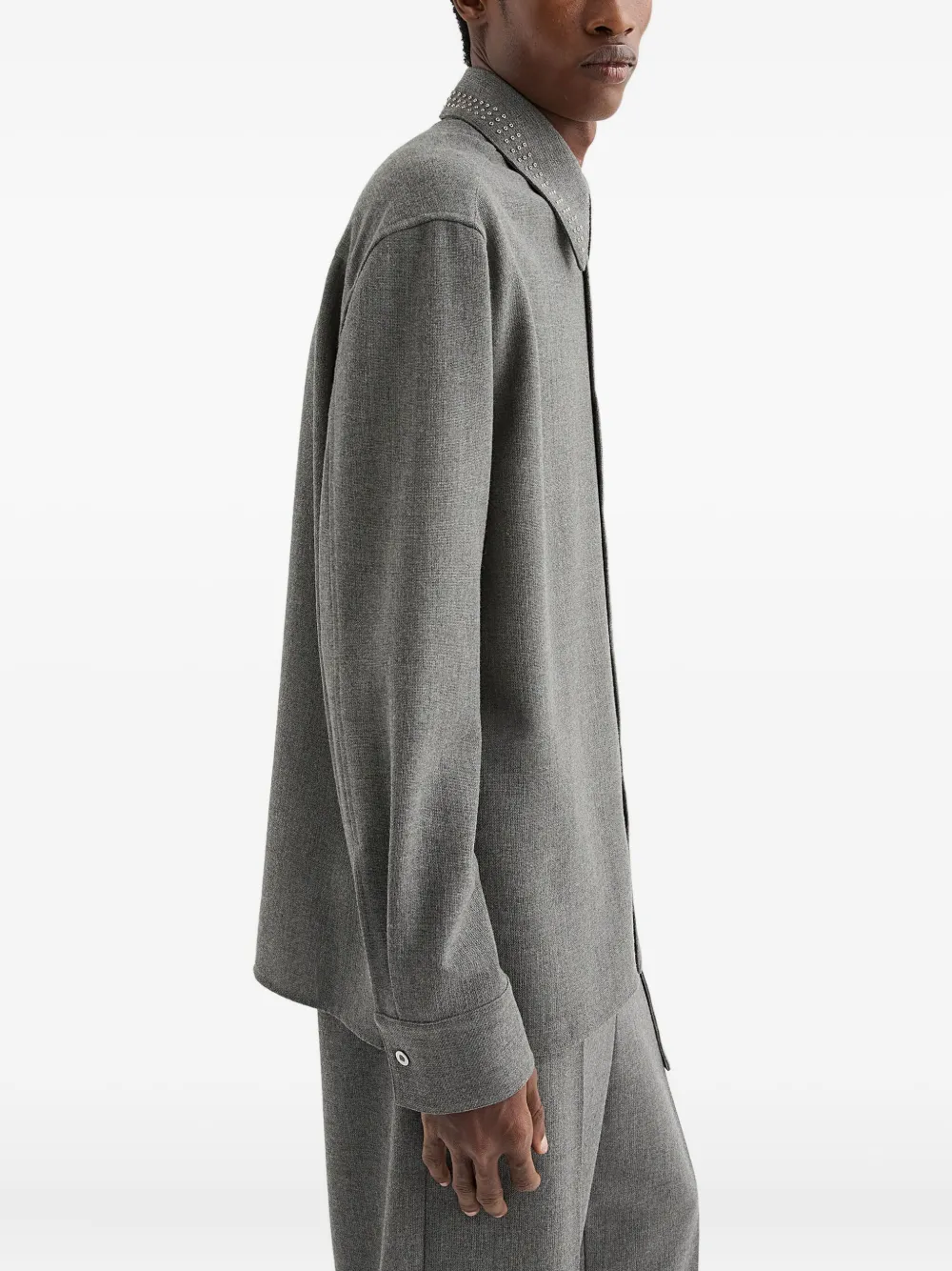 Jil Sander Wollen overhemd Grijs