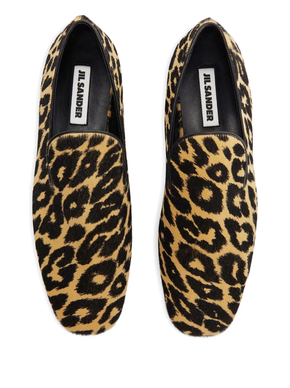 Jil Sander Loafers met luipaardprint Bruin