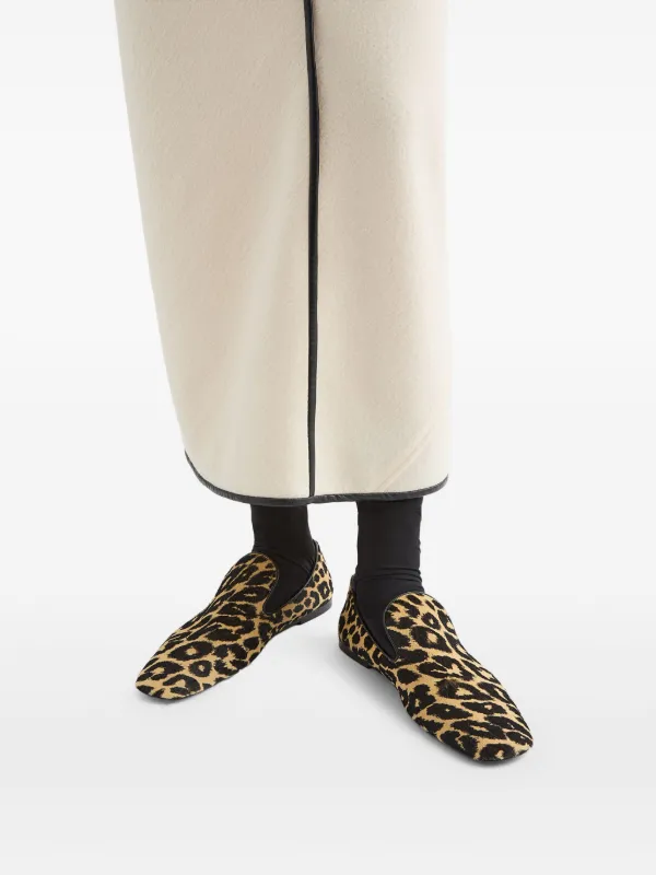 Jil Sander レオパード ローファー | ブラウン | FARFETCH JP