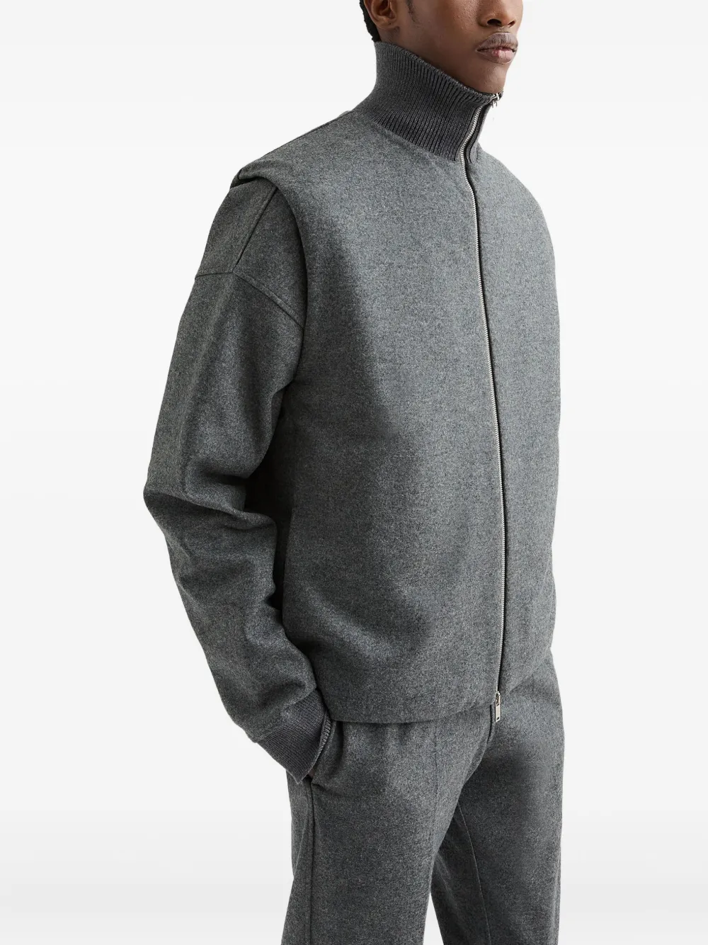 Jil Sander Wollen gilet Grijs