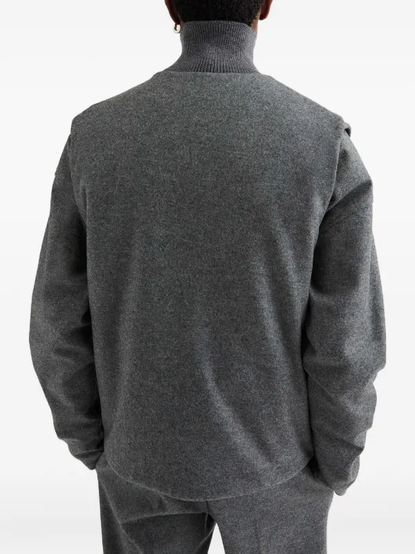 Jill sander ジルサンダー　ウールベスト JIL SANDER ジルサンダー スタンドカラー パデット ウール