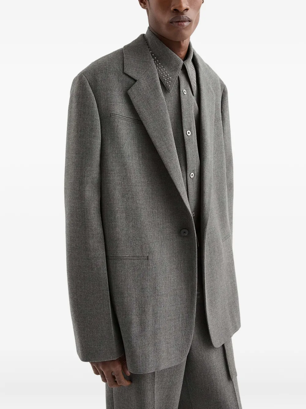 Jil Sander blazer à design texturé | gris | Image 1
