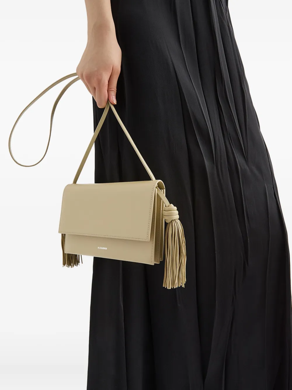 Jil Sander Crossbodytas met kwastje Beige