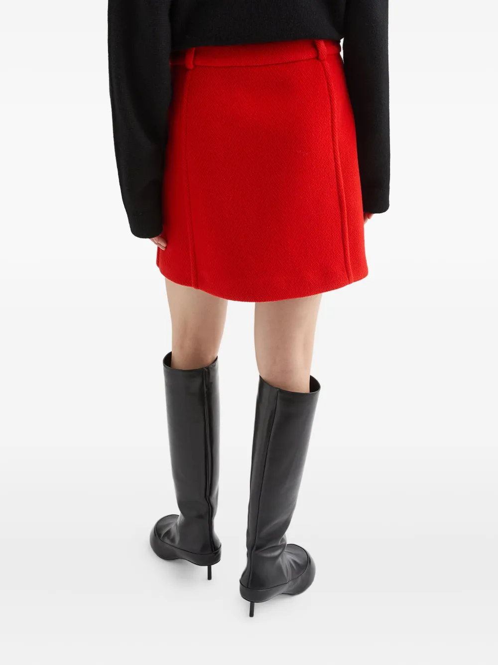 Jil Sander Wollen mini-rok Rood