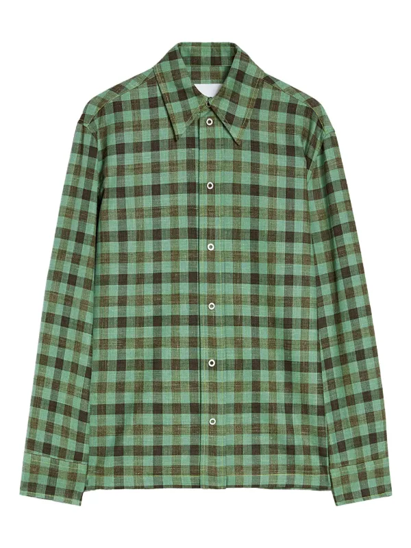 Jil Sander チェック シャツ | グリーン | FARFETCH JP