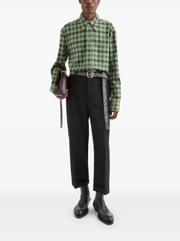 Jil Sander チェック シャツ | グリーン | FARFETCH JP