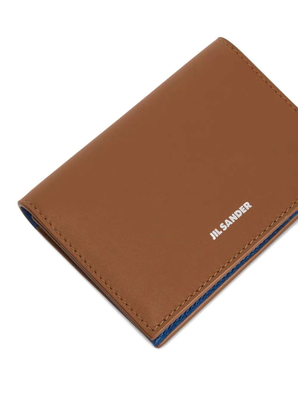 Jil Sander Leren pasjeshouder Bruin