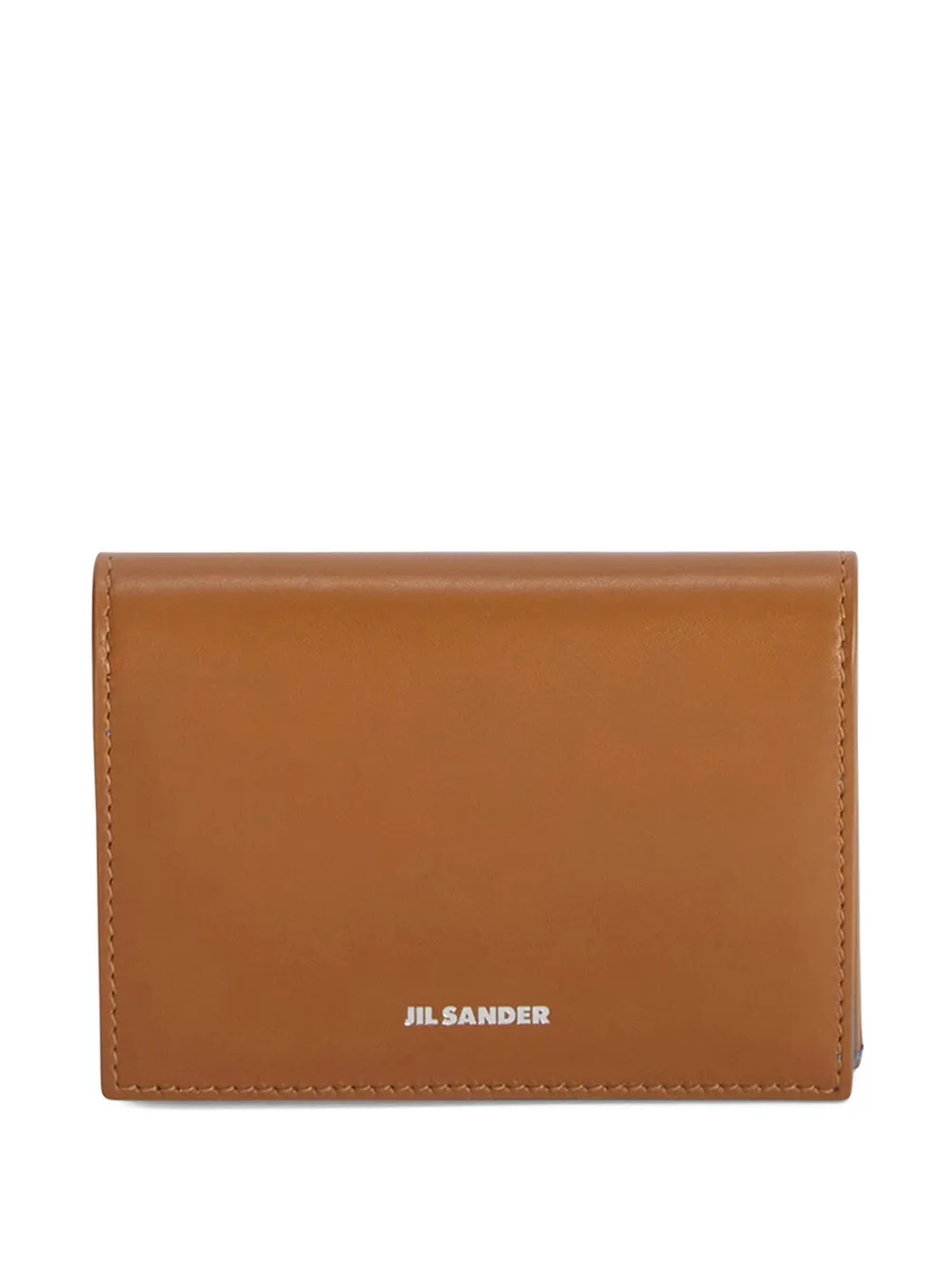 Jil Sander Leren pasjeshouder Bruin