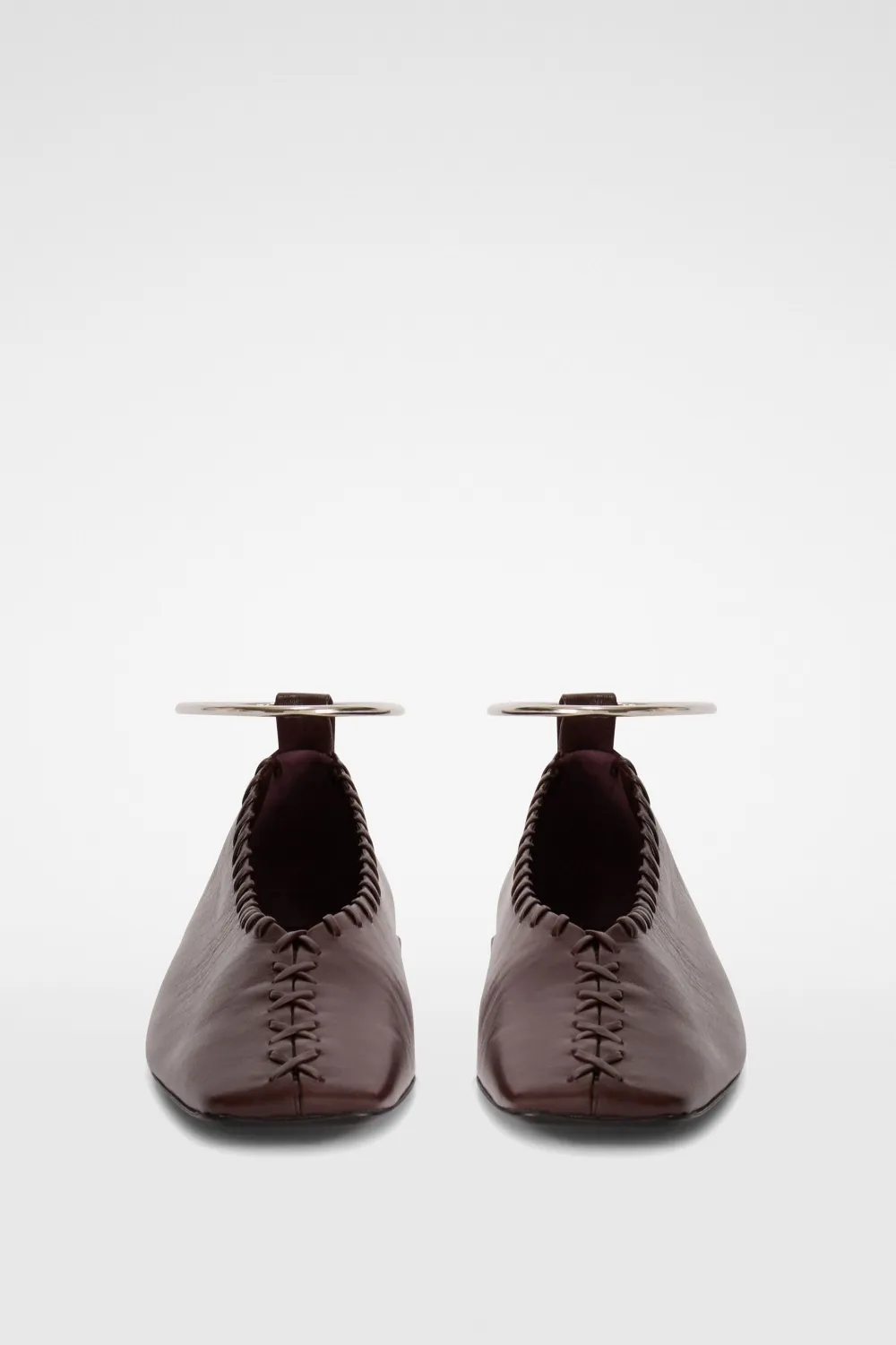Shop Jil Sander Ring Ballet Flats