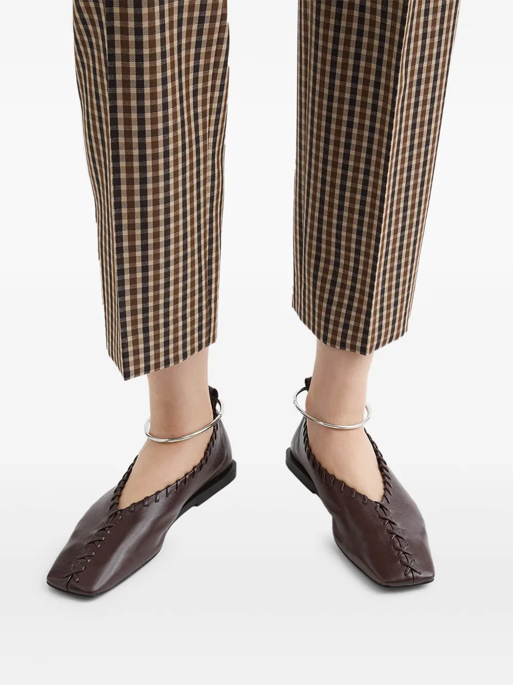 Jil Sander Ring ballerina's - Bruin