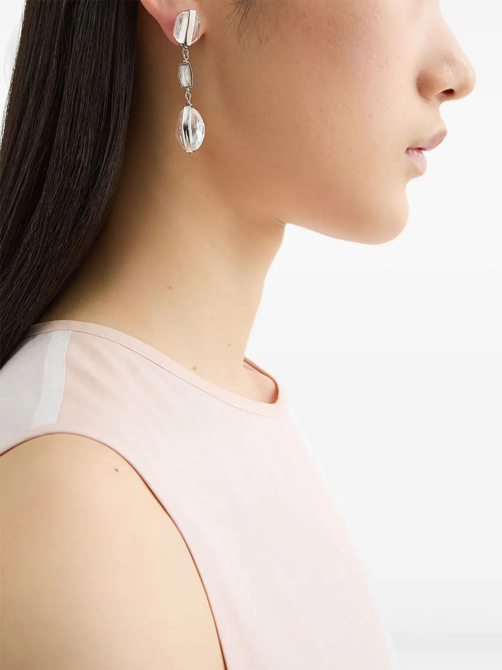 Jil Sander drop earrings - Zilver