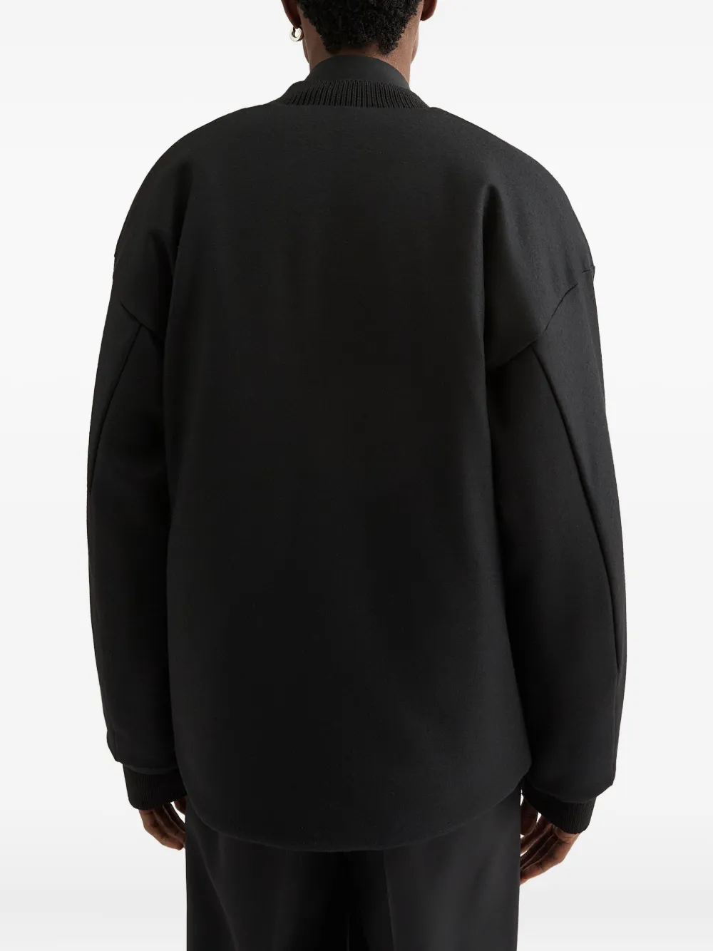 Jil Sander Wollen bomberjack Zwart